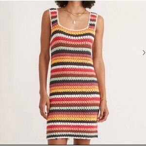 Marine Layer Dress Women's Size XS Archive Fiona Crochet Tank Multi Stripe 081